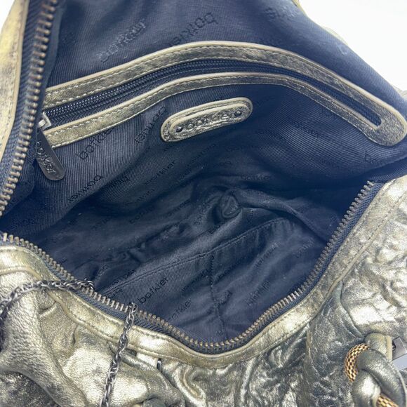 Botkier Braided Handle Metallic Shoulder Bag - Pewter/Brass - Picture 13 of 13